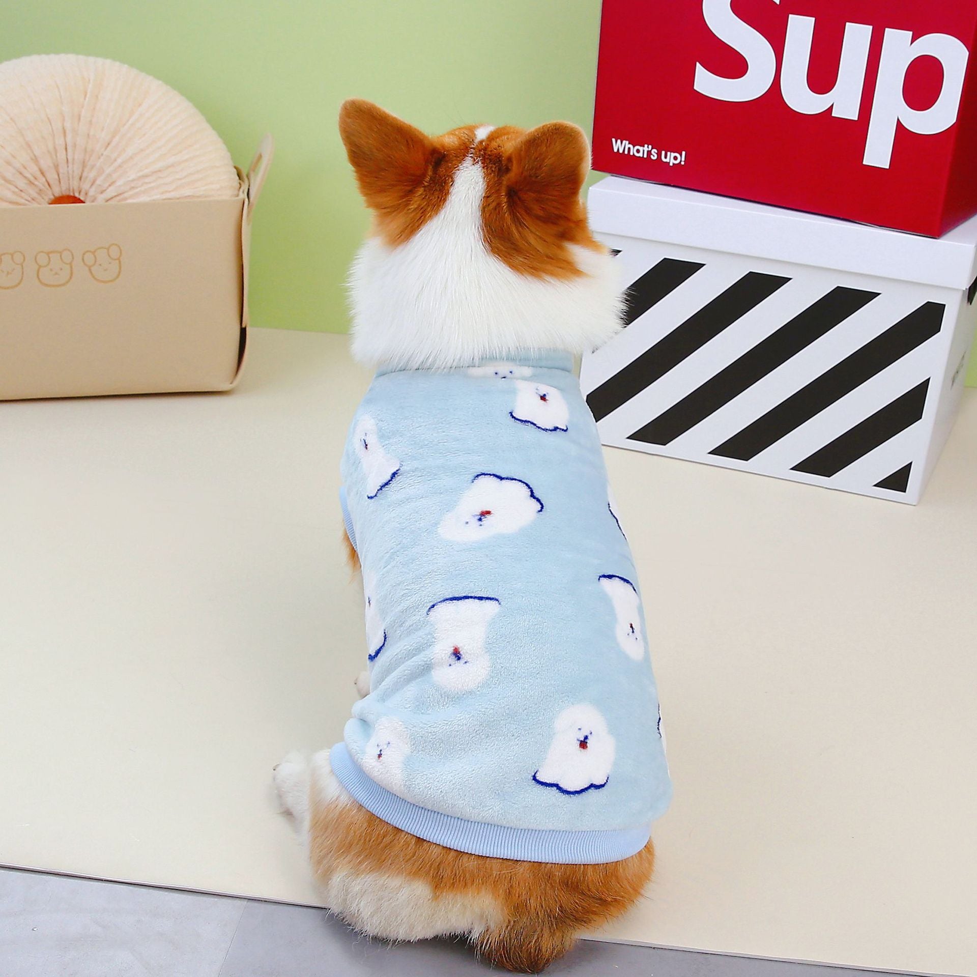 PawsCube - Corgi sausage big dog clothes autumn and winter new short-legged dog pet clothing Corgi dog fleece